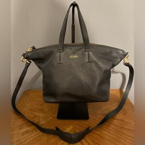 Kate Spade Saturday Freeform Satchel in Black Pebbled Leather